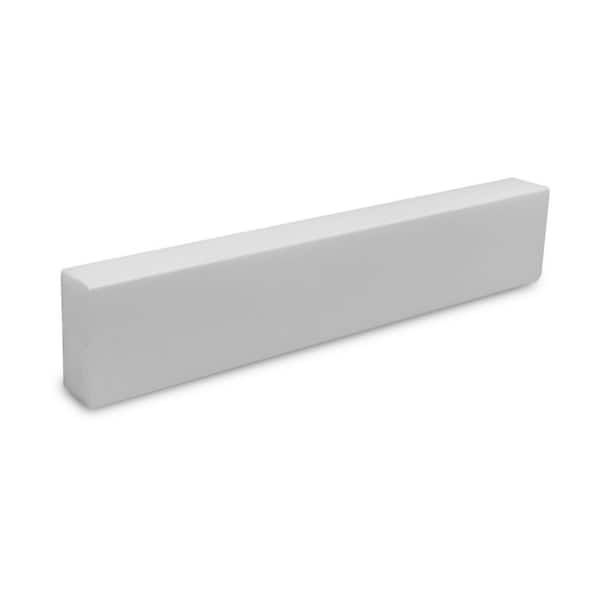 ORAC DECOR 3/8 in. D x 3/4 in. W x 4 in. L Primed White High Impact Polystyrene Baseboard Moulding Sample Piece
