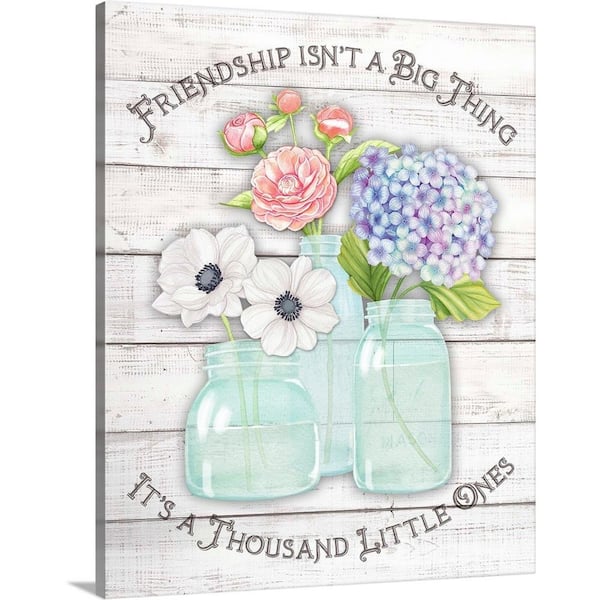 GreatBigCanvas "Mason Jar Floral" by Nicole Tamarin Canvas Wall Art
