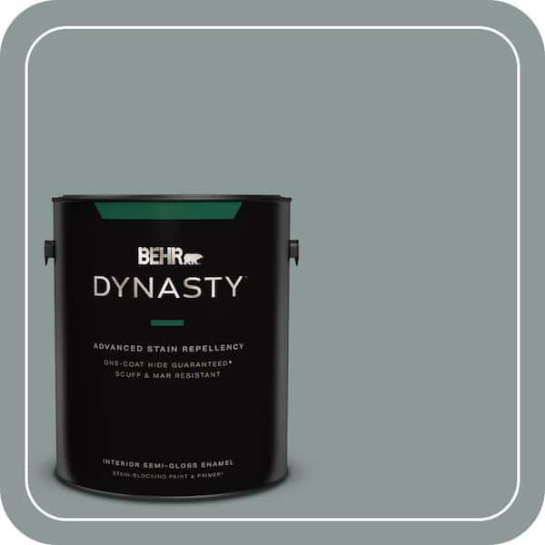 BEHR DYNASTY 1 gal. #ECC-61-3 Evening Fog Semi-Gloss Enamel Interior Stain-Blocking Paint & Primer