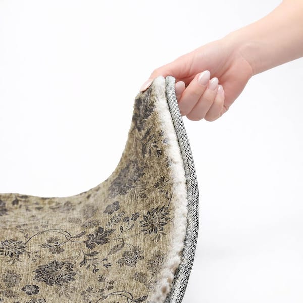 Dream Shag Premium Machine Washable Abstract ADS680 Brown 3 ft. x 5 ft. Area Rug