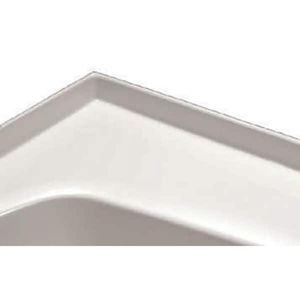 Hydro Systems 2-Side integral Tile Flange in White