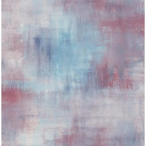 Pastel Wash Lavender, Scarlet, and Sky Blue Paper Strippable Roll (Covers 56.05 sq. ft.)