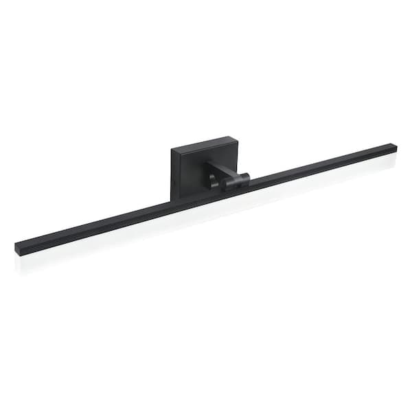 23.6 in. 1-Light Black Integrated LED Vanity Light Bar with Adjustable Angle and 5CCT Dimmable Feature