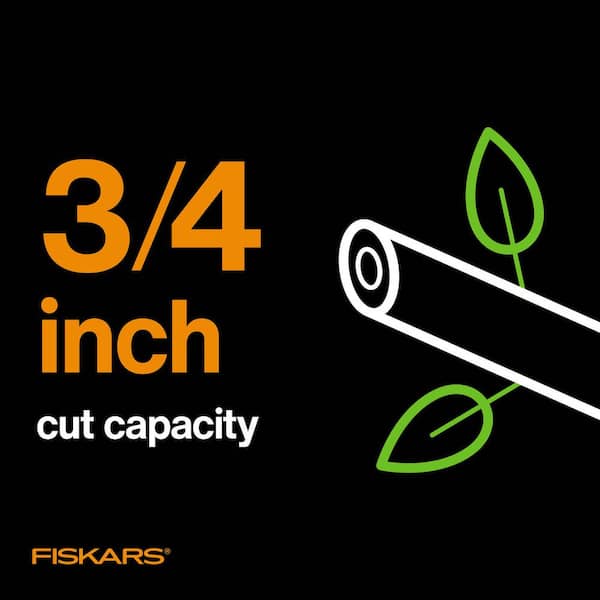Fiskars - PowerGear2 3/4 in. Cut Capacity Titanium Coated Blade with SoftGrip Handle Bypass Hand Pruning Shears