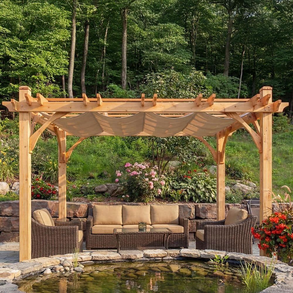 Outdoor Living Today Breeze Cedar 10 ft. x 12 ft. Pergola BZ1012