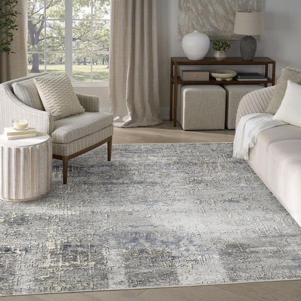 Concerto Dark Grey 8 ft. x 10 ft. Abstract Contemporary Area Rug