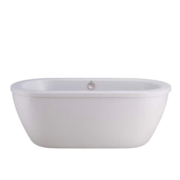 American Standard Cadet 66 in. 32 in. Japanese Soaking Bathtub with Center Hand Drain in Arctic White
