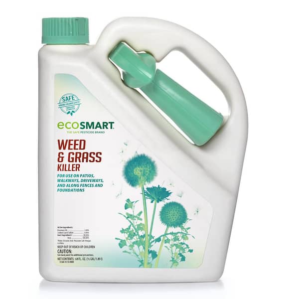 EcoSmart 64 oz. Natural, Glyphosate-Free Weed and Grass Killer with Plant-Based Rosemary Oil, Ready-To-Use Spray Bottle