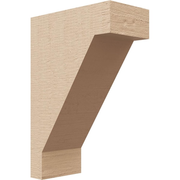 Ekena Millwork 3 in. x 9 in. x 6 in. Classic Burlington Rough Cedar Woodgrain TimberThane Corbel, Primed Tan