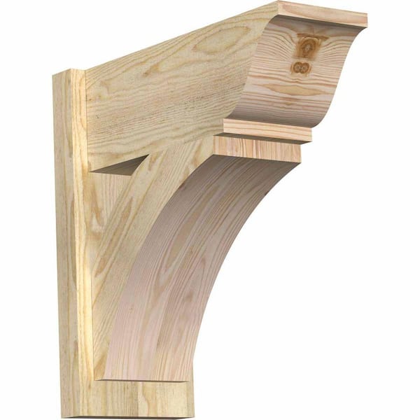 Ekena Millwork 8 in. x 20 in. x 20 in. Douglas Fir Thorton Traditional Rough Sawn Outlooker