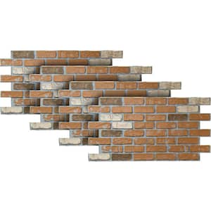 Sandstone 46-3/8 in. x 24 in. Faux Used Brick Panel (4-Pack)