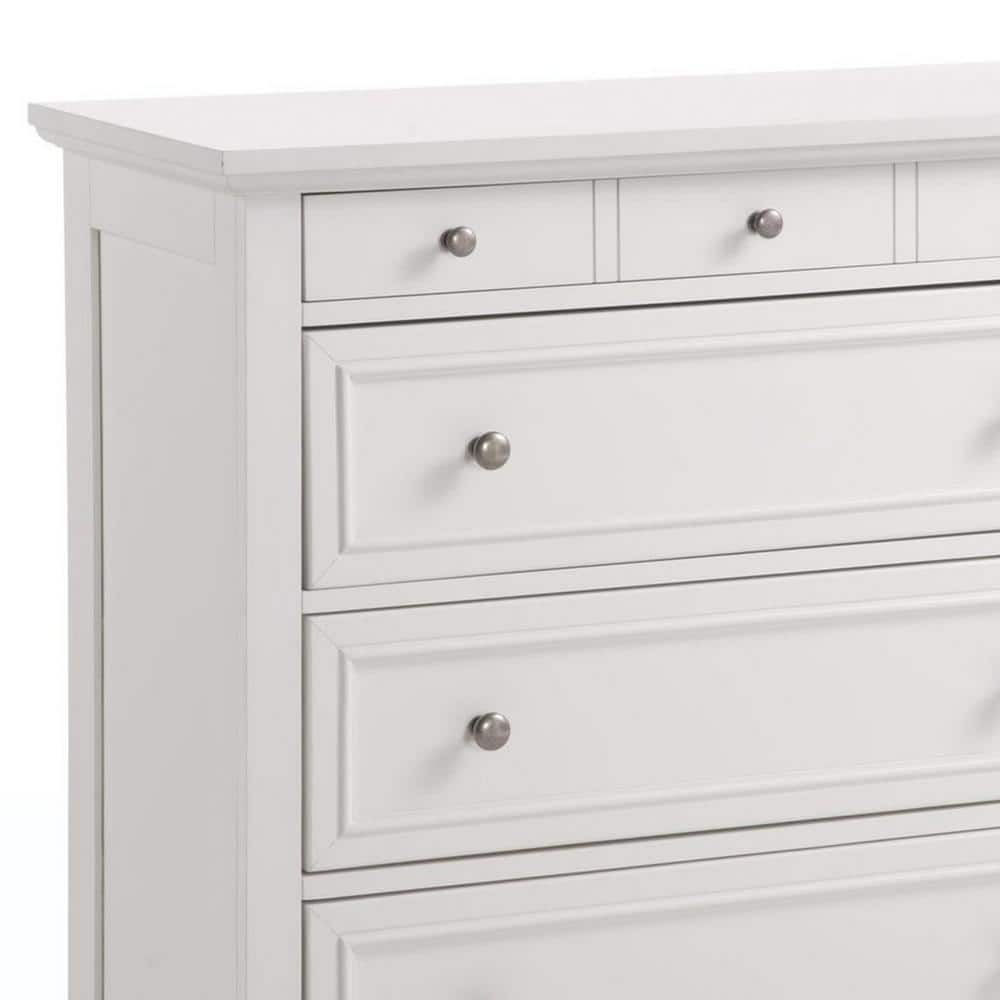 Cottage Charm Off-White Storage Chest with Felt-Lined Drawer