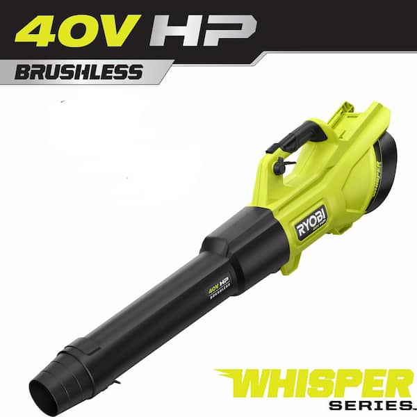 RYOBI 40V HP Brushless Whisper Series 155 MPH 600 CFM Cordless Battery Leaf Blower (Tool Only)
