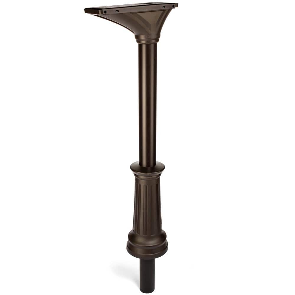 Rubbed Bronze Decorative In-Ground Mailbox Post