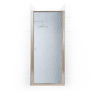 Paragon 24 in. to 24.75 in. x 66 in. Framed Continuous Hinged Shower Door in Brushed Nickel with Aquatex Glass