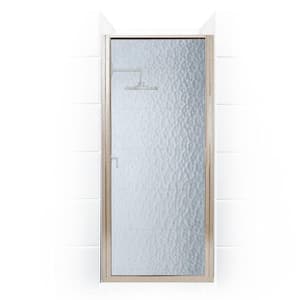 Paragon 32 in. to 32.75 in. x 70 in. Framed Continuous Hinged Shower Door in Brushed Nickel with Aquatex Glass