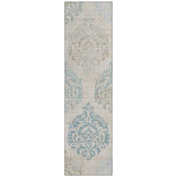 Chantille Machine Washable Indoor/Outdoor Abstract ACN3148 Linen 2 ft. x 7 ft. Runner Rug
