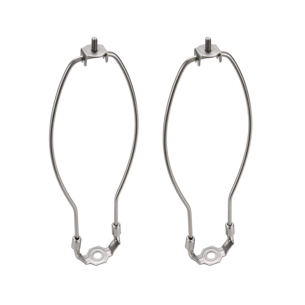 12" Satin Nickel Detachable Lamp Harp with Saddle