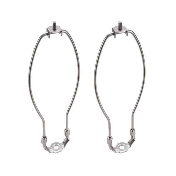 Aspen Creative Corporation 12 in. Satin Nickel Detachable Lamp Harp with Saddle (2-Pack)