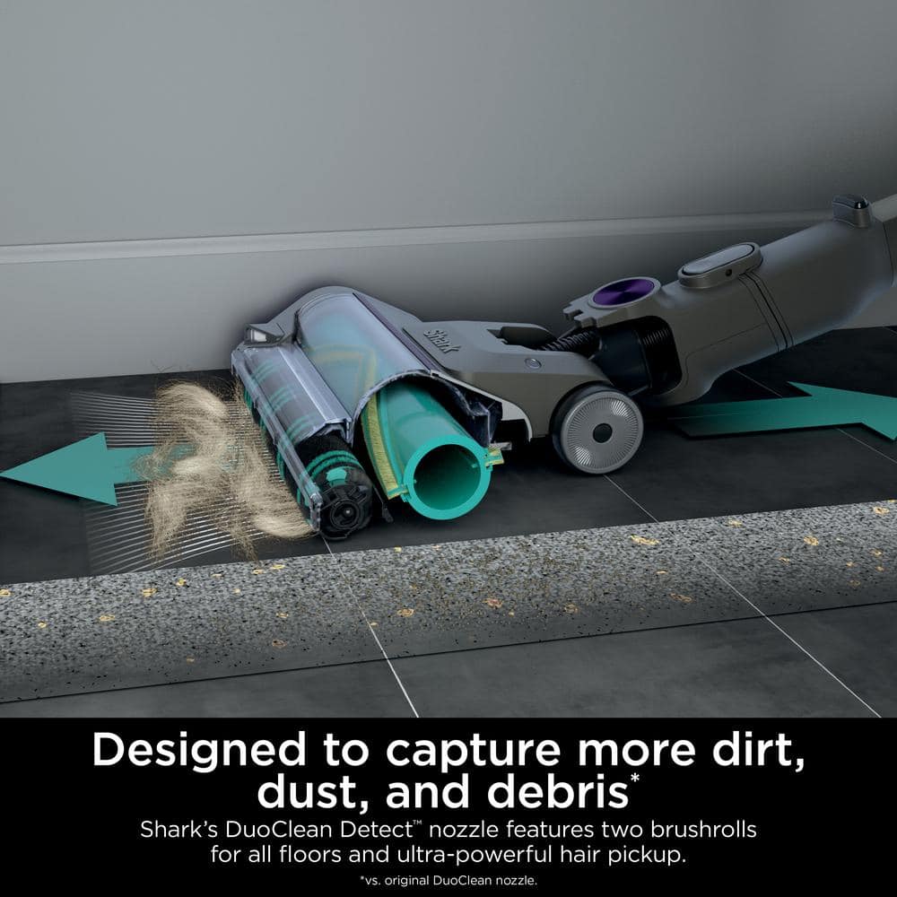 Shark Gray and Purple Cordless Stick Vacuum with HEPA Filter