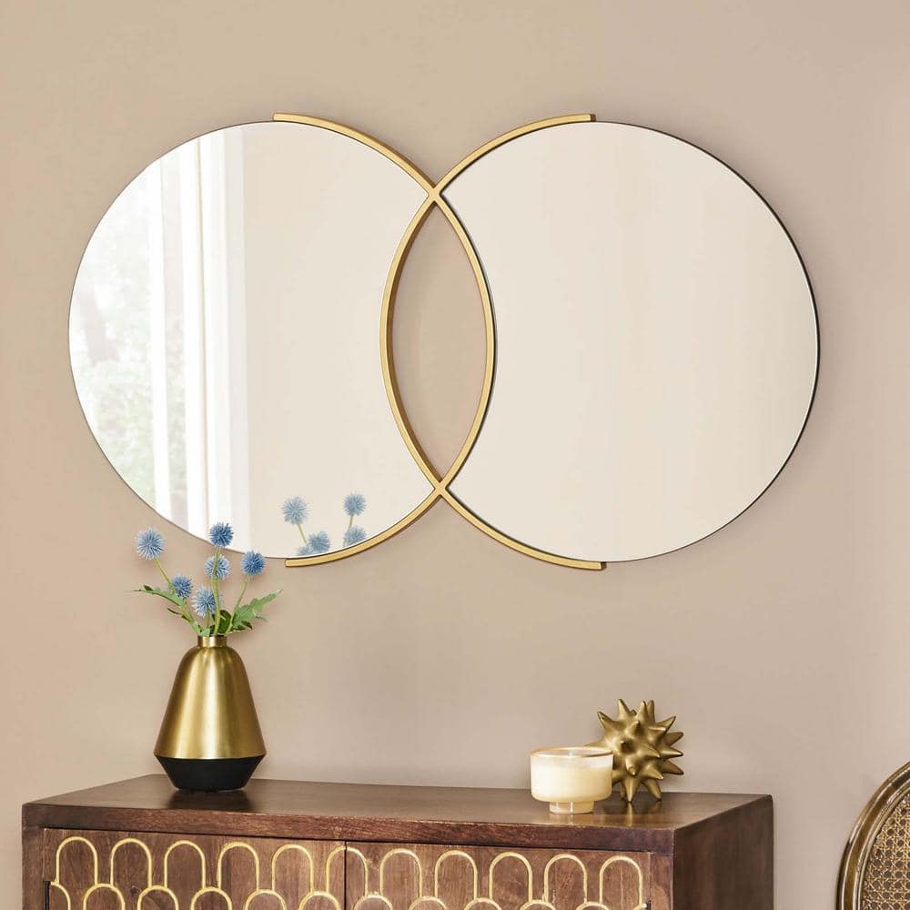 39.50 in. W x 23.00 in. H Framed Wall Mirror, Exquisite Gorgeous Overlappin