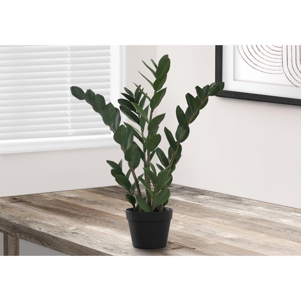 29 in. Green Artificial Zz in 6 in. Black Plastic Pot