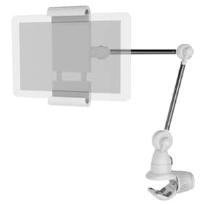 Barkan 7" to 12" Universal, Multi - Position Tablet Mount, White, Firm Tablet Clamp, 360° Rotation, Multi Surface Clamp