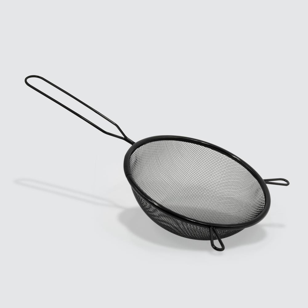 Set of 3 Black Stainless Steel Strainers with Stay Cool Handle