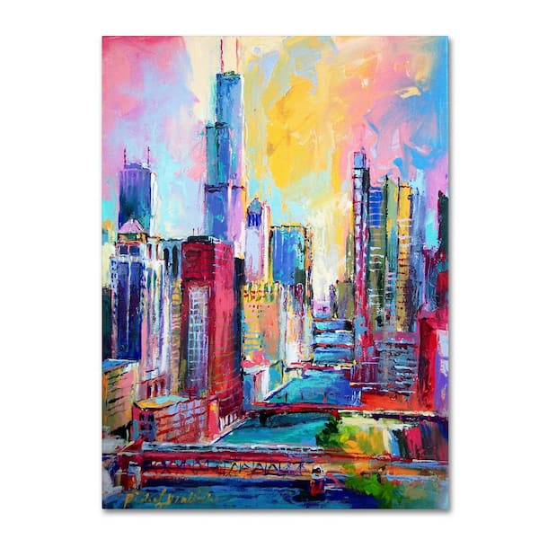 Trademark Fine Art 24 in. x 18 in. "Chicago 3" by Richard Wallich Printed Canvas Wall Art
