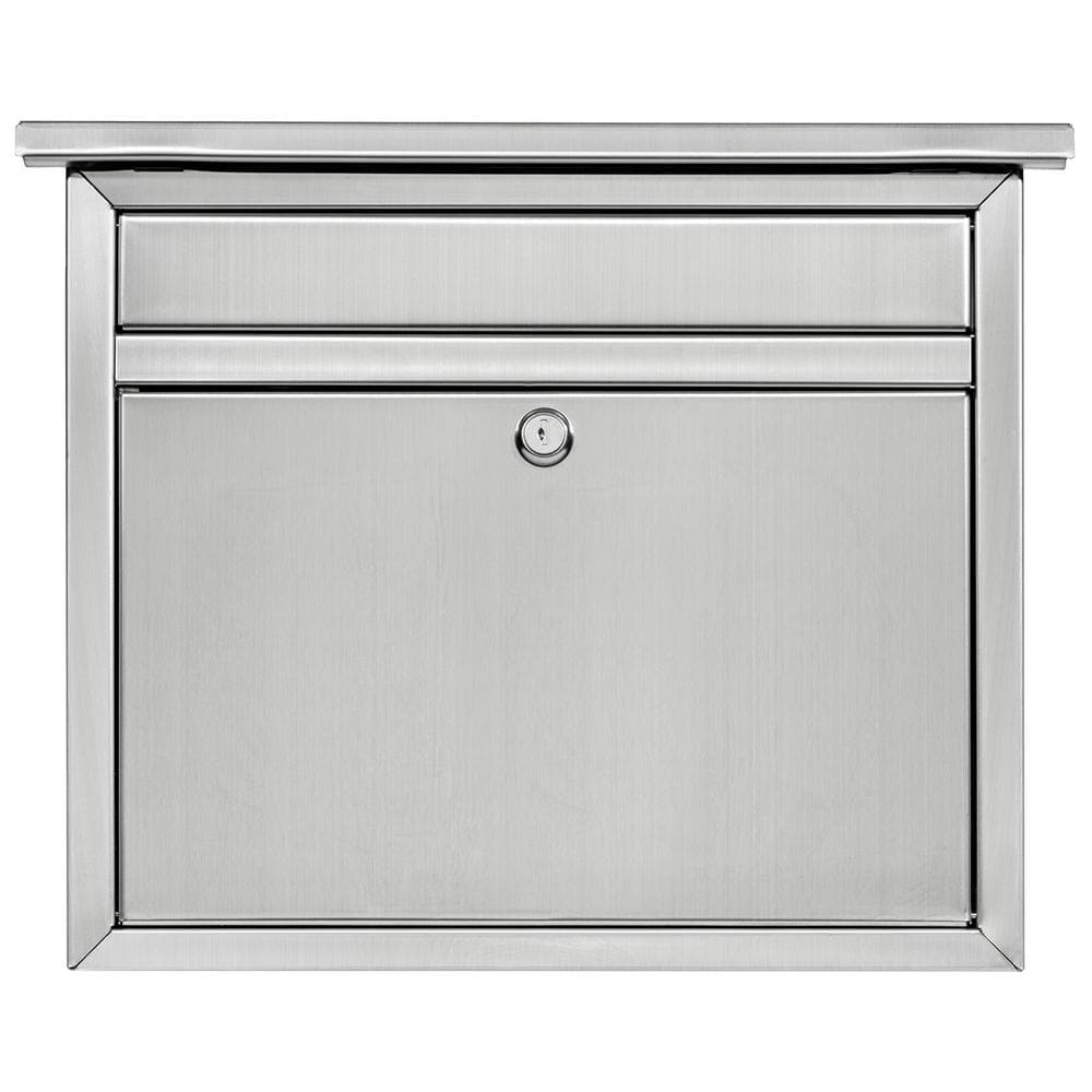 Maya Stainless Steel Lockable Wall Mount Mailbox, Medium