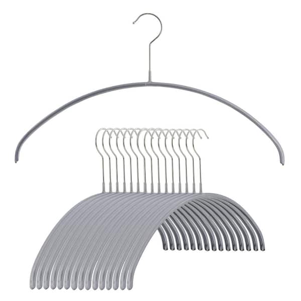 Mawa, 40P Euro Steel Anti-Slip Clothing Hanger, Set of 15, Silver