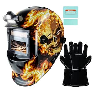 True Color Auto-Darkening Welding Helmet with LED Light and Grinding Mode