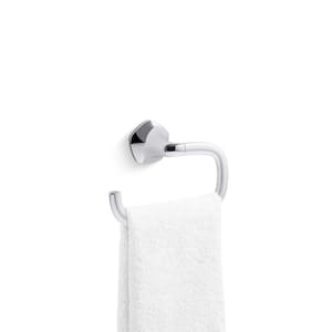 Wall Mounted Sundae Towel Ring in Polished Chrome