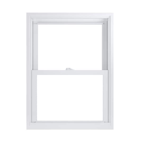 American Craftsman 27.75 in. x 37.25 in. 70 Pro Series Low-E Argon Glass Double Hung White Vinyl Replacement Window, Screen Incl