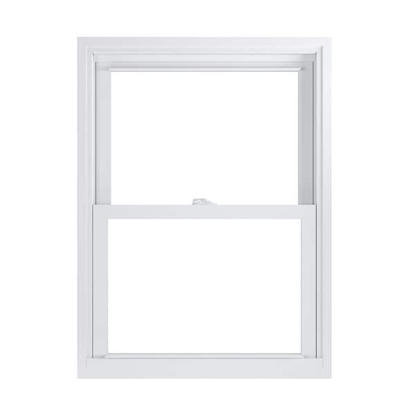 American Craftsman 27.75 in. x 37.25 in. 70 Pro Series White Double Hung Low-E Argon PS Glass Vinyl Replacement Window, Screen Incl