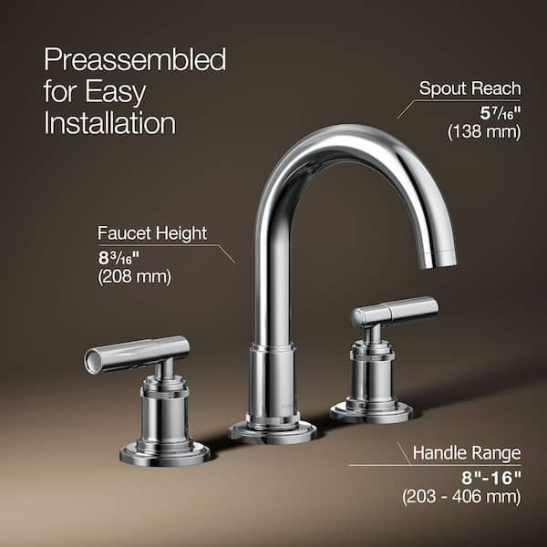 KOHLER Torrington 8 in. Widespread Double Handle Bathroom Faucet
