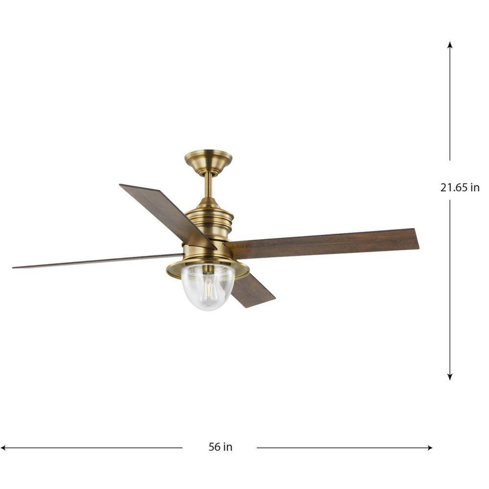 Gillen 56" Blistered Iron Ceiling Fan with Light and Remote