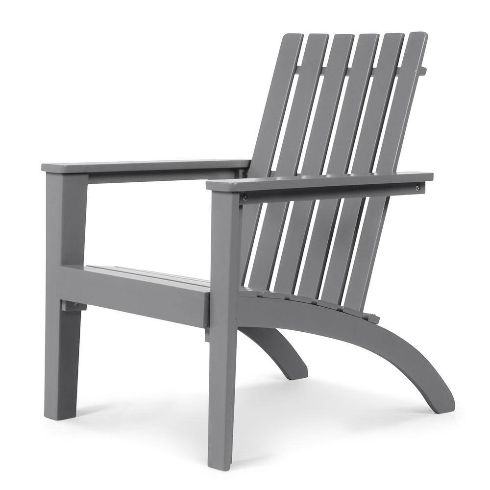 Gray HDPE Outdoor Acacia Wood Adirondack Lounge Armchair (1-Pack) price history on PriceWatchPro