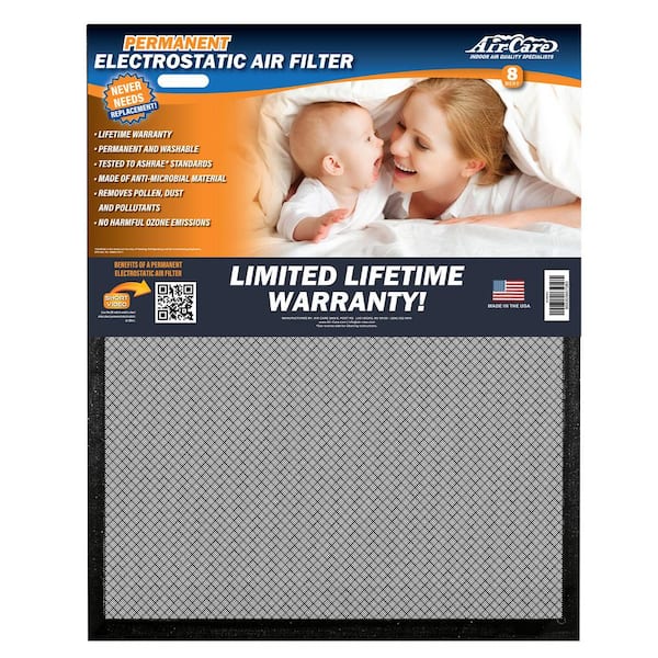 Air-Care 12 in. x 25 in. x 1 in. Flexible Permanent Washable Air Filter MERV 8