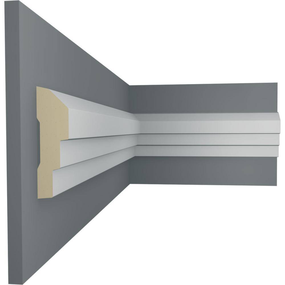 Gray and Off-White Geometric Urethane Panel Moulding Sample