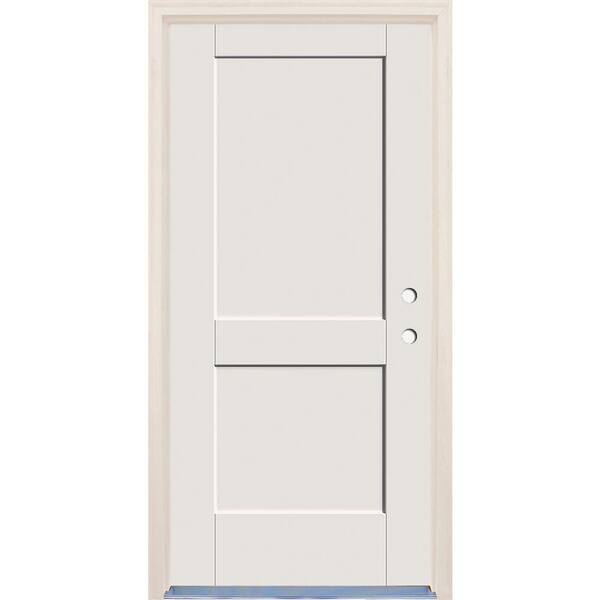 Builders Choice 36 in. x 80 in. 2-Panel Left-Hand Alpine Fiberglass ...