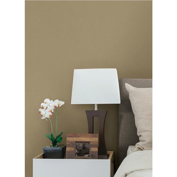 Melvin Gold Stria Vinyl Non-pasted Textured Wallpaper