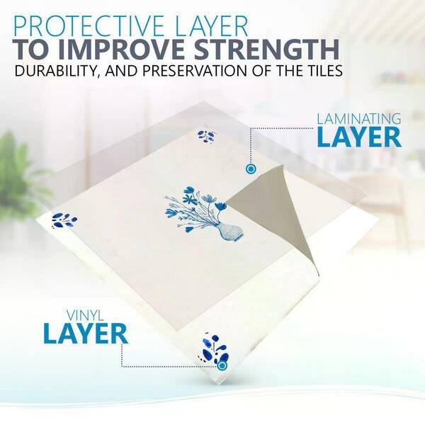 MI ALMA Blue D91 7 in. x 7 in. Vinyl Peel and Stick Tile (24 Tiles