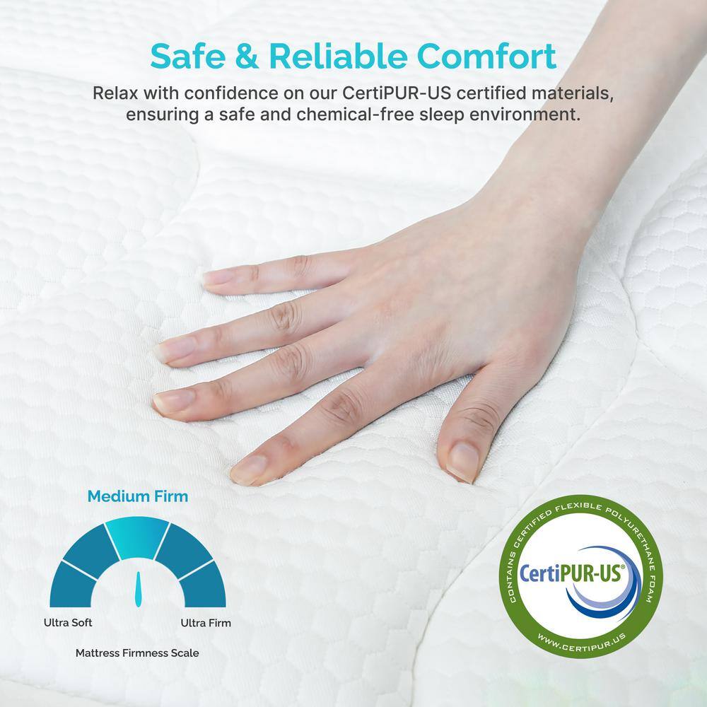 Queen Medium Firm Memory Foam 10 in. Bed-in-a-Box Mattress - thumbnail 5