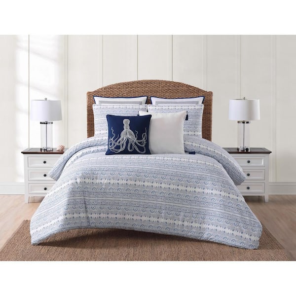 Oceanfront Resort Reef 3-Piece Blue Full/Queen Comforter Set