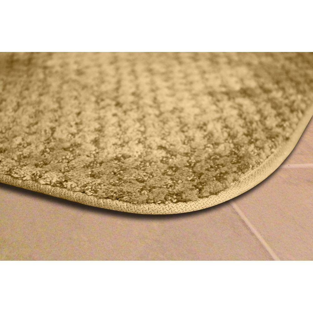 Cabernet Linen Beige Nylon Bath Rug Set