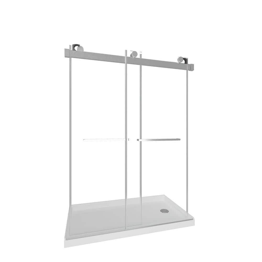 White 60" x 30" Acrylic Single Threshold Shower Base