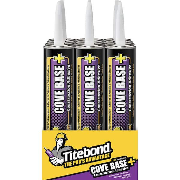 Titebond Greenchoice 10 Oz Cove Base Plus Construction Adhesive 12 Pack 3401 The Home Depot