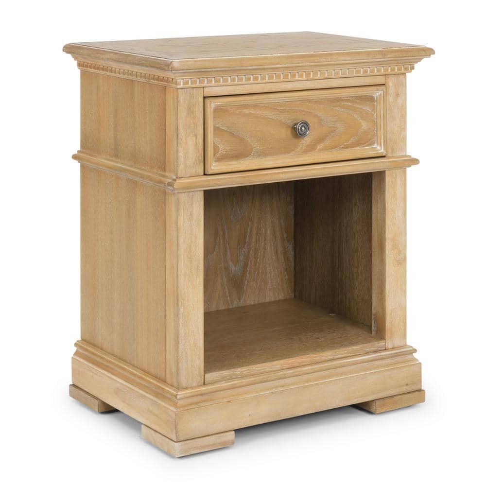 Manor House Light Brown Wood Nightstand with Drawer