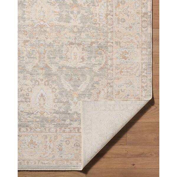 ELLE Decor The Vintage Edit 2 ft. x 10 ft. Seafoam Medallion Machine Washable Runner Rug